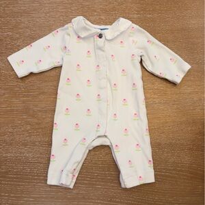Jacadi White and Pink Baby Outfit